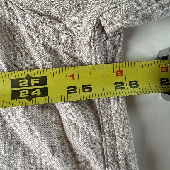 Lucky Brand Shirt Mens Size XL Short Sleeve Snap Button Linen Blend Beige NWT - Picture 5 of 15